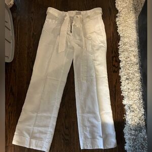 White converse one star pants tie belt size 2